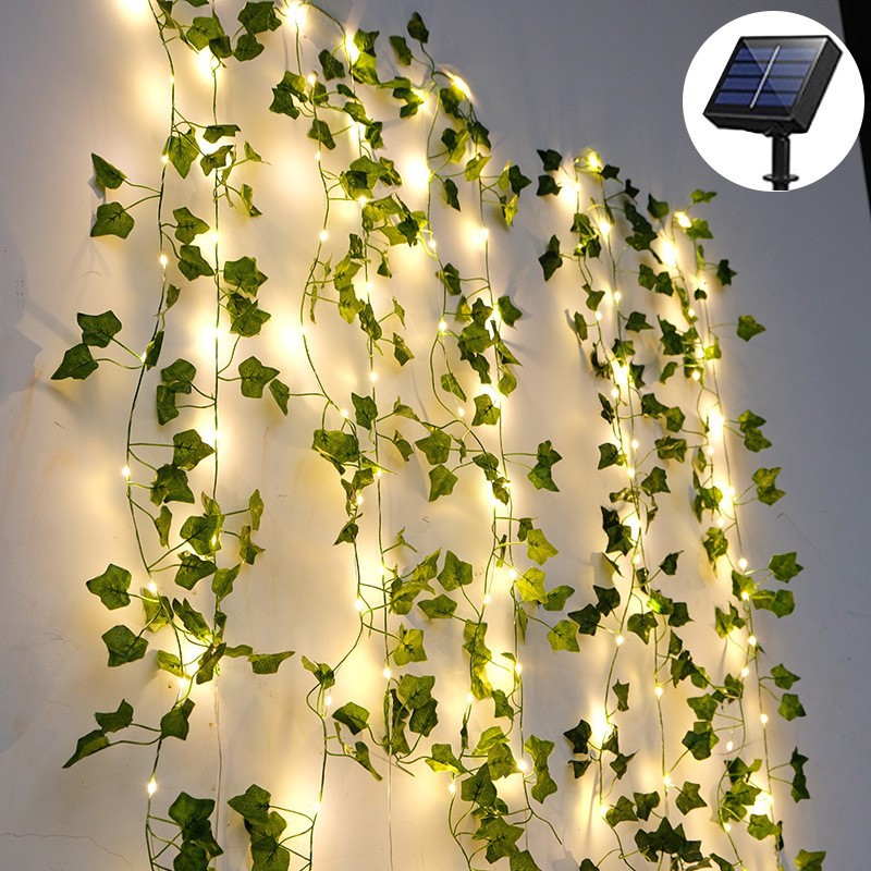 Outdoor Lighting Led Strip - Maple Leaf Green Rattan Copper Wire