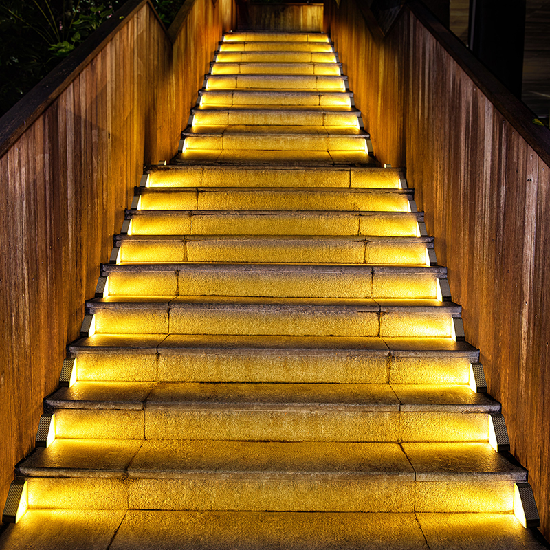 Deck Step Light - Solar-Powered Step Lights, Outdoor Stair Lights,