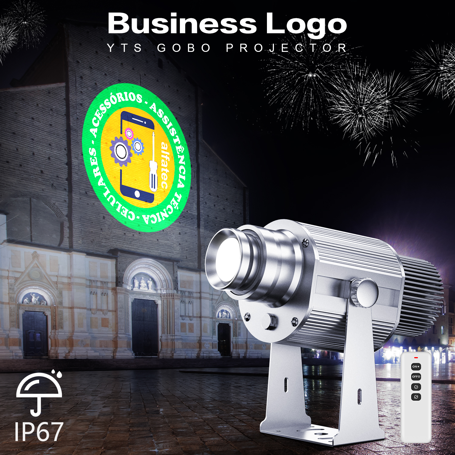 Outdoor Lighting Logo - YTS PRO Sliver Gobo Projector Business