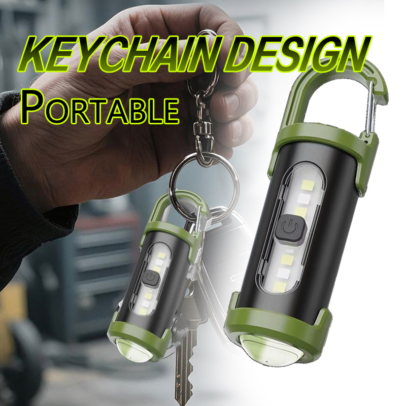 Outdoor Lighting B&Q - Powerful EDC LED Flashlight Keychain Rechargeable