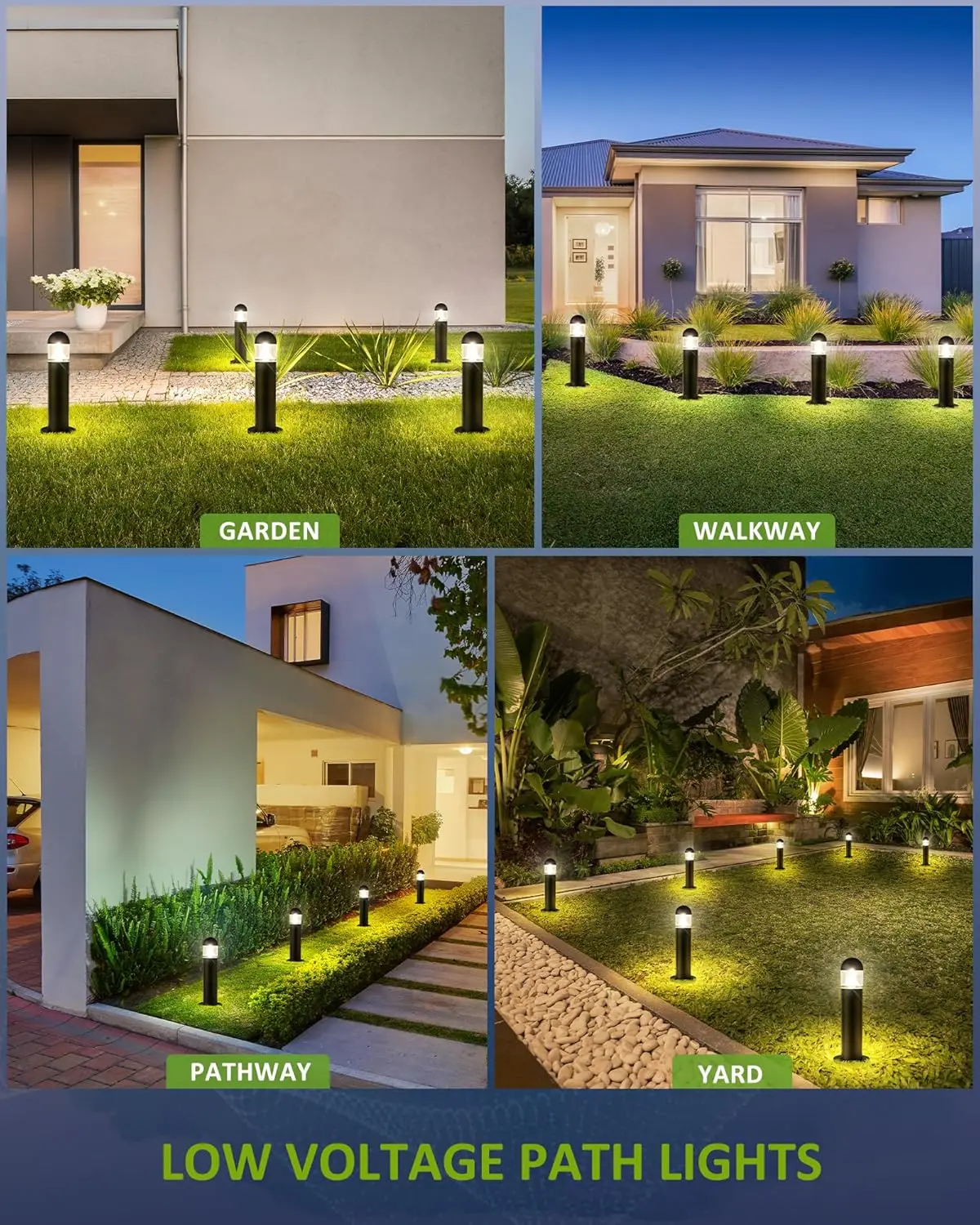 8 Pack Low Voltage Landscape P - Wired Pathway Light 评论和价格