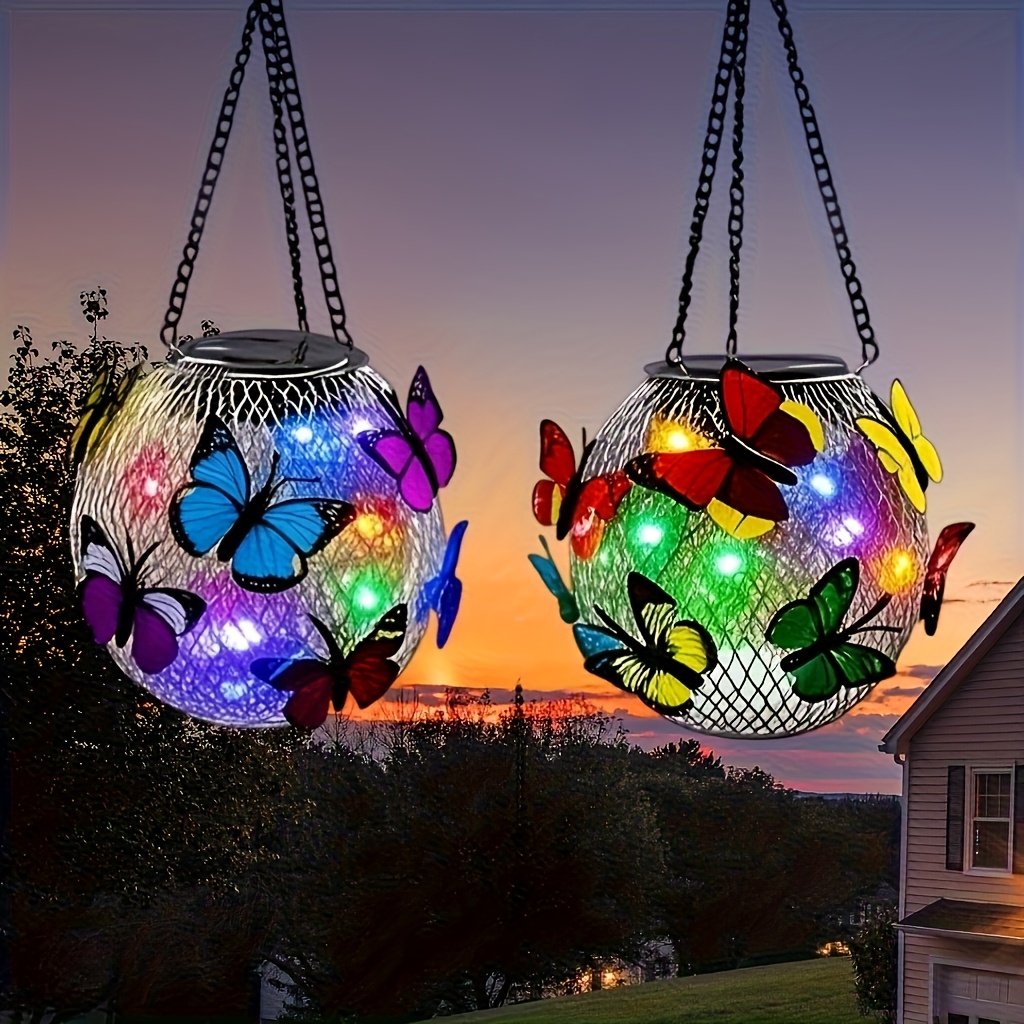 Solar Butterfly Hanging Lanter - Solar Lantern Hanging 评论和价格