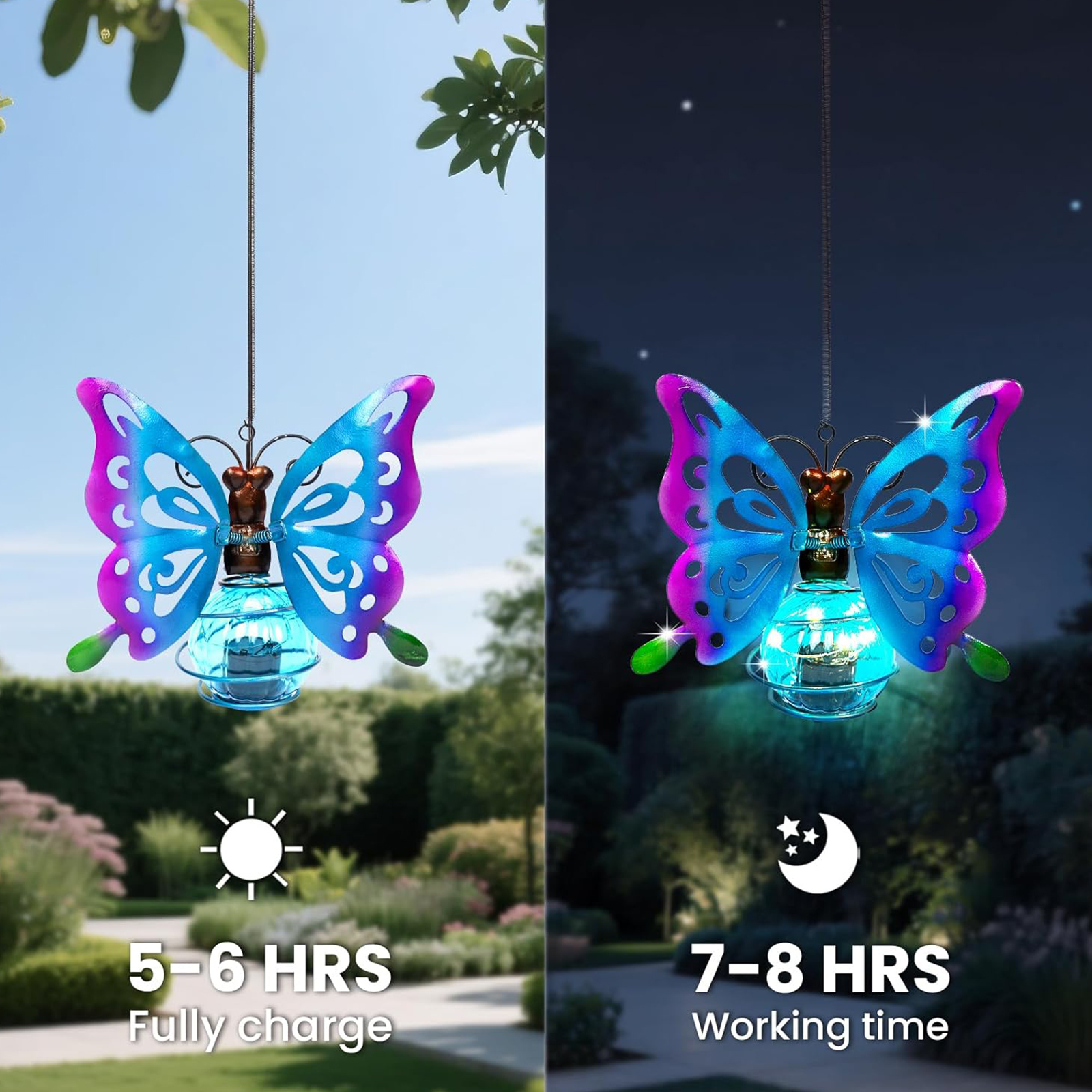 LED Solar-Powered Garden Hangi - Solar Lantern Hanging 评论和价格
