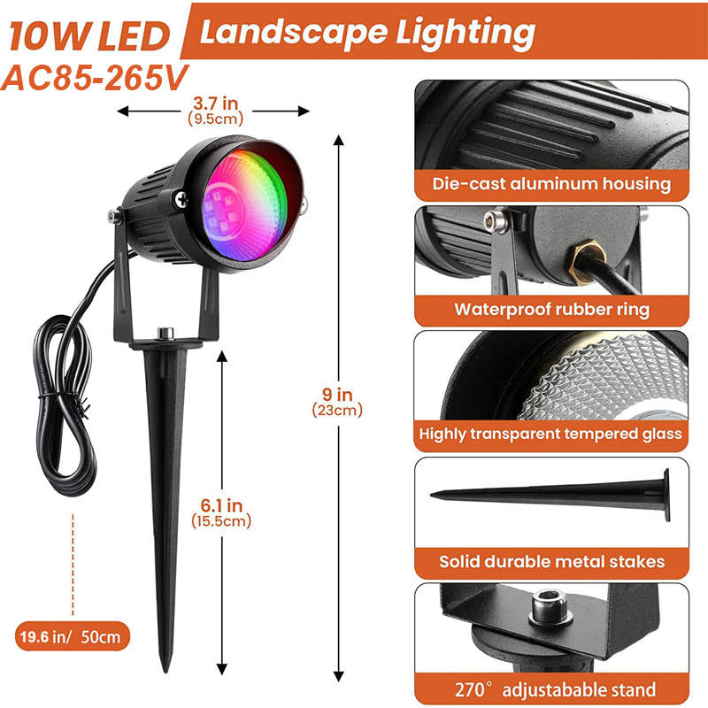 RGBW Color Changing Landscape  - Outdoor Lighting Uk 评论和价格