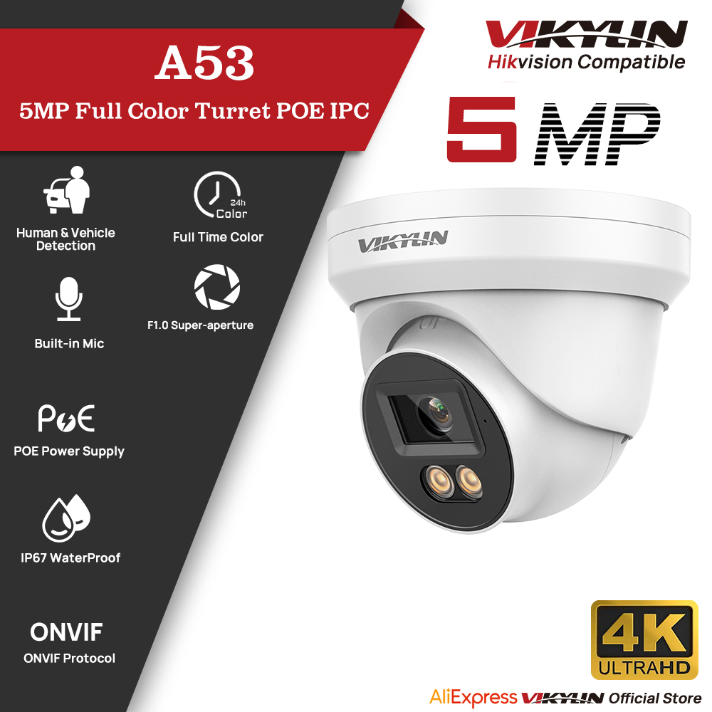 VIKYLIN 5MP Full Color Night V - Outdoor Lighting Mains Powered 评论和价格