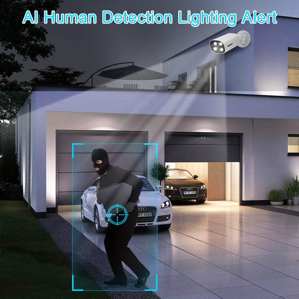 ASECAM 8MP POE IP Camera 4K 15 - Outdoor Lighting Mains Powered 评论和价格