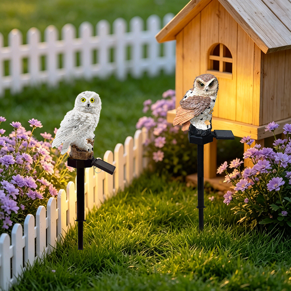 Owl Solar Light, Resin Owl Gro - Landscape Spike Light 评论和价格