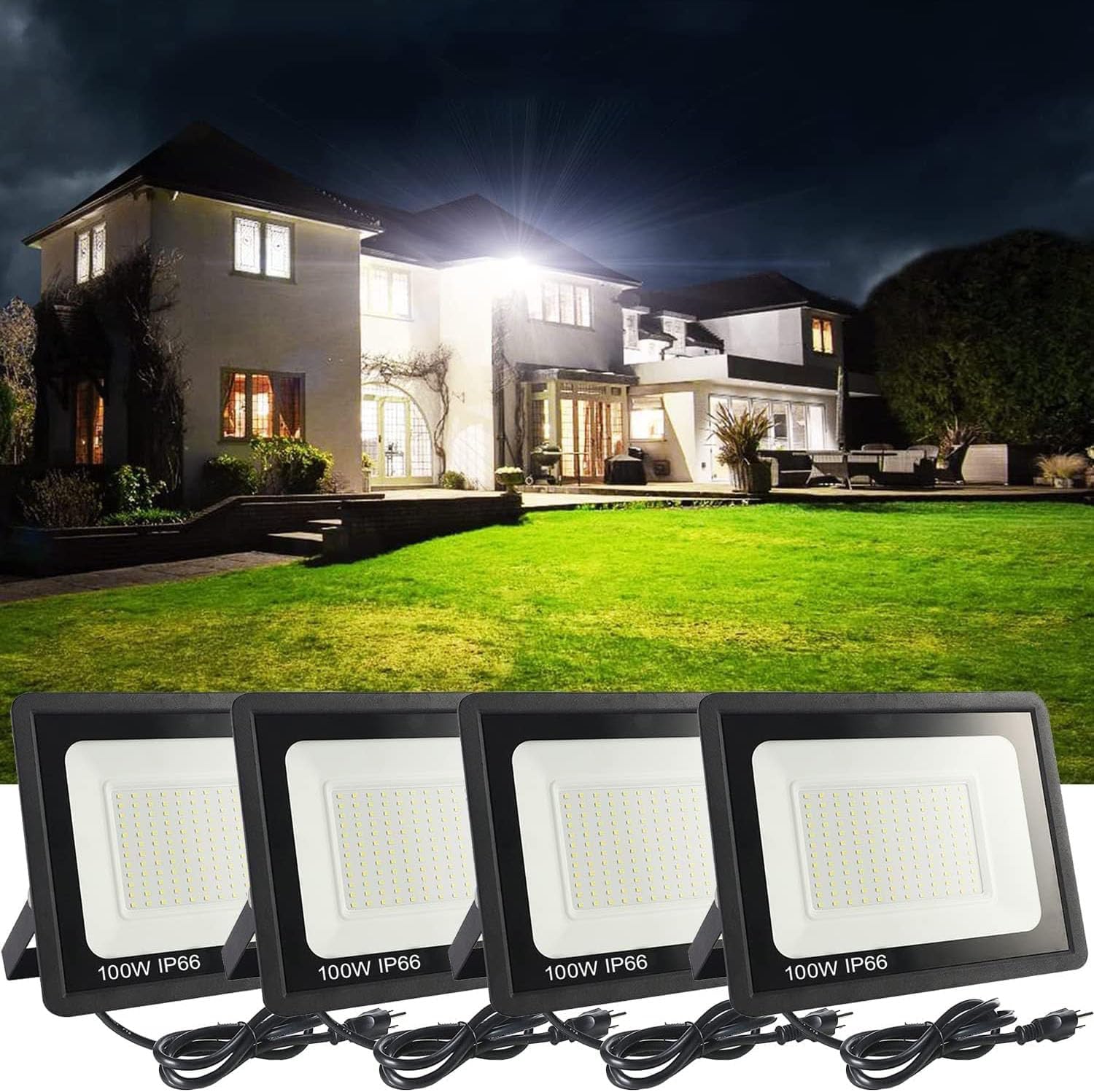 100W LED Flood Light, 11000lm  - Outdoor Lighting Waterproof 评论和价格