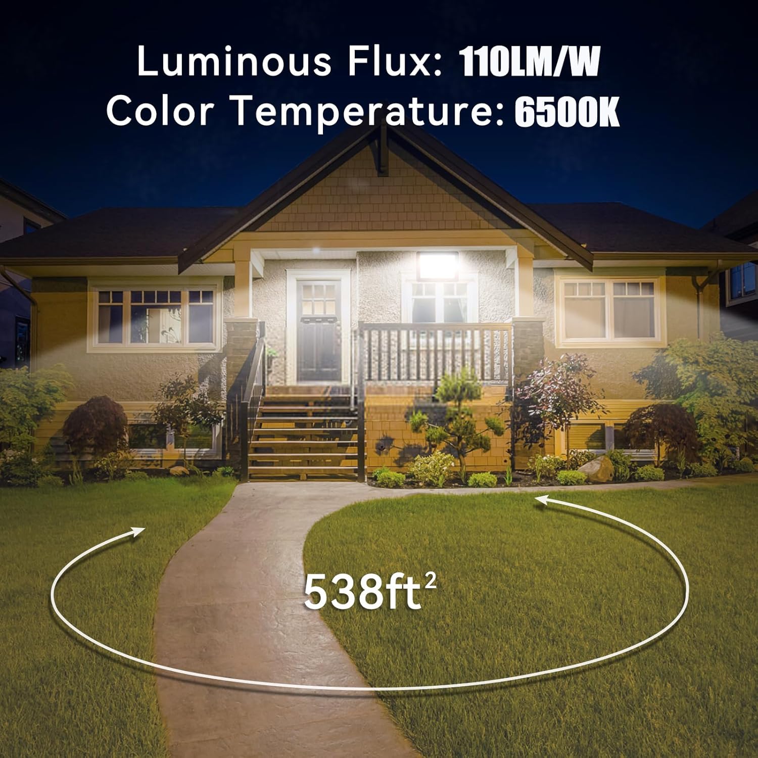 100W LED Flood Light, 11000lm  - Outdoor Lighting Waterproof 评论和价格