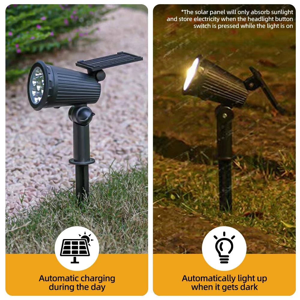 1/2PCS Solar Powered 9LED Lamp - Landscape Spike Light 评论和价格