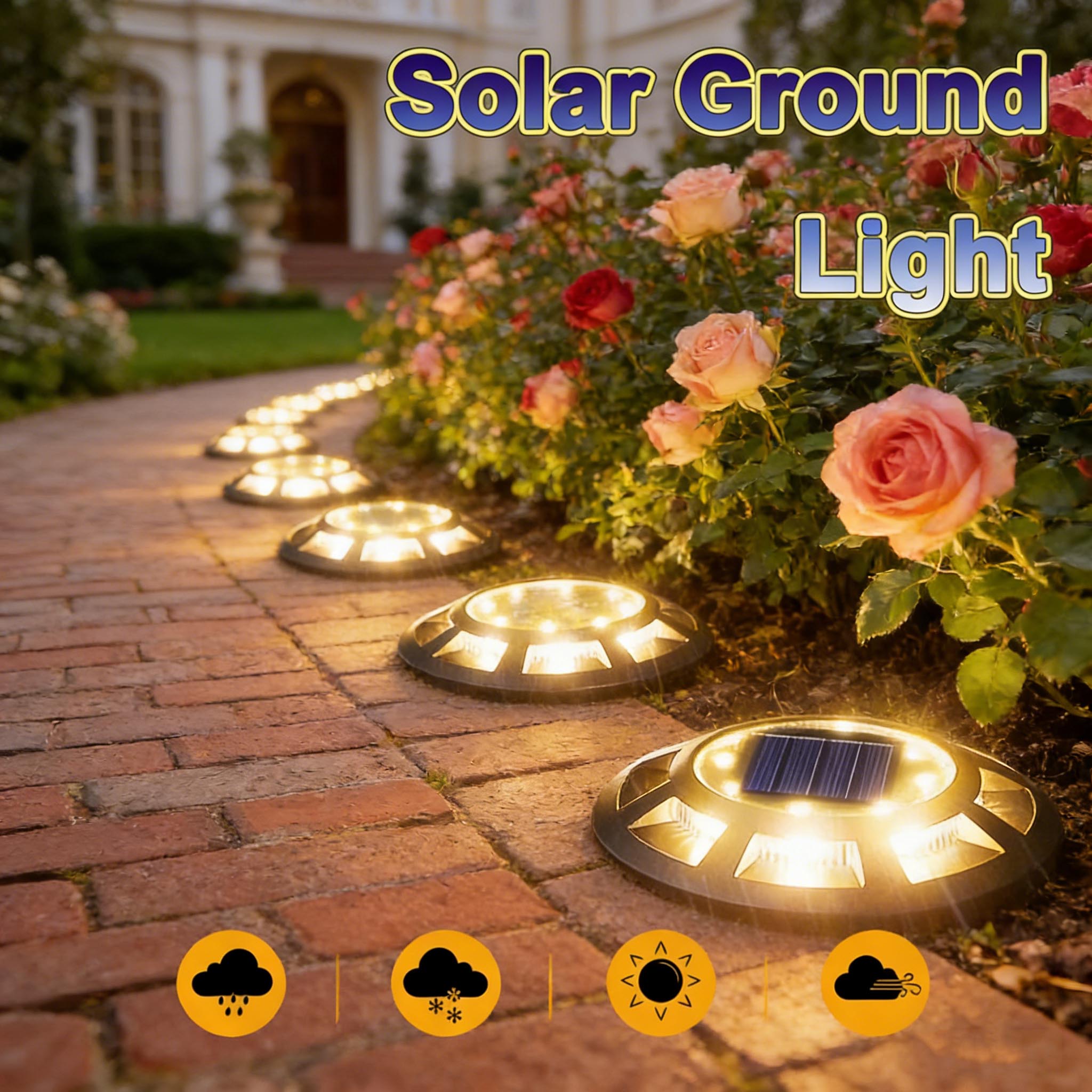 Solar Ground Lights LED Waterp - Landscape Spike Light 评论和价格