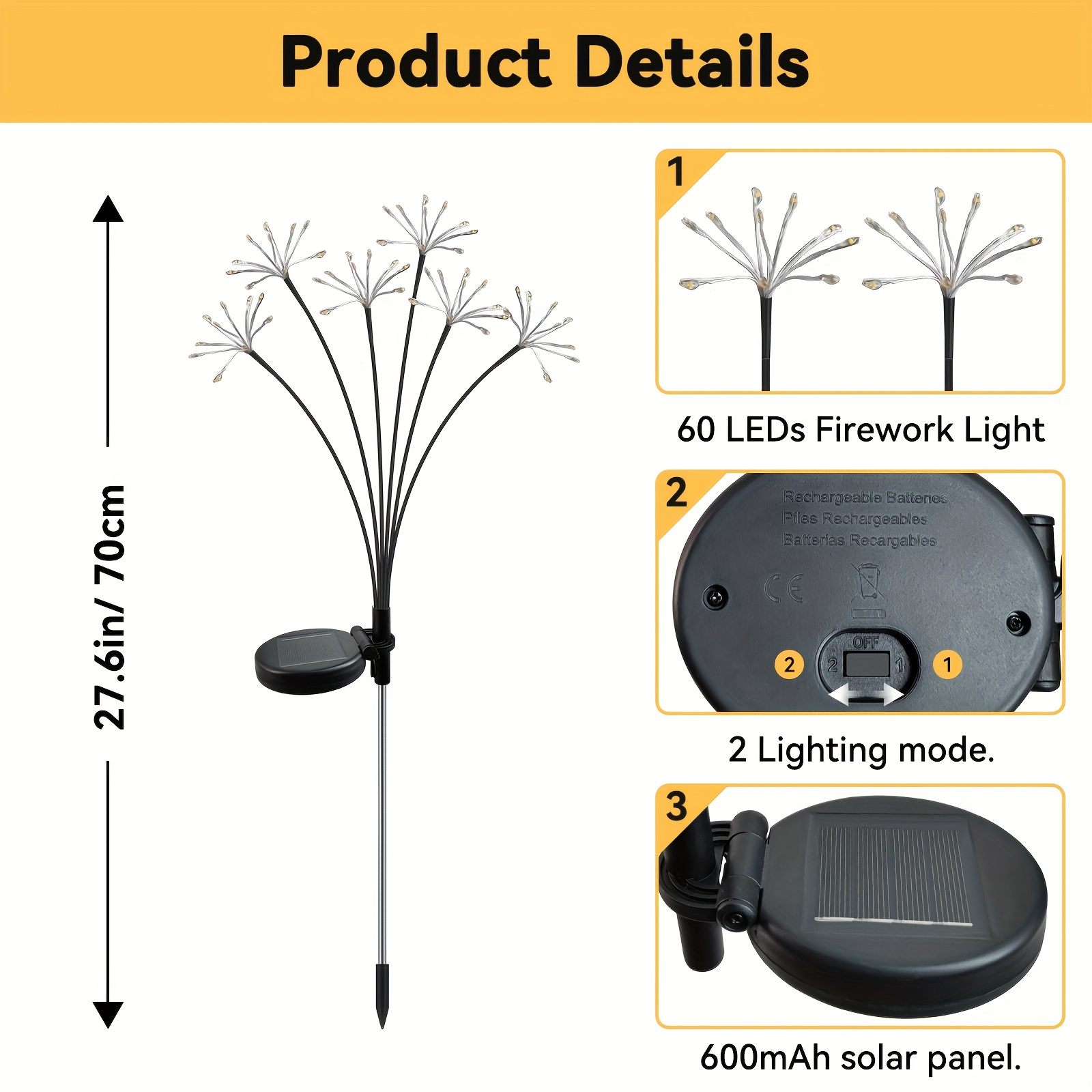 Solar Garden Fairy Light Outdo - Wired Pathway Light 评论和价格