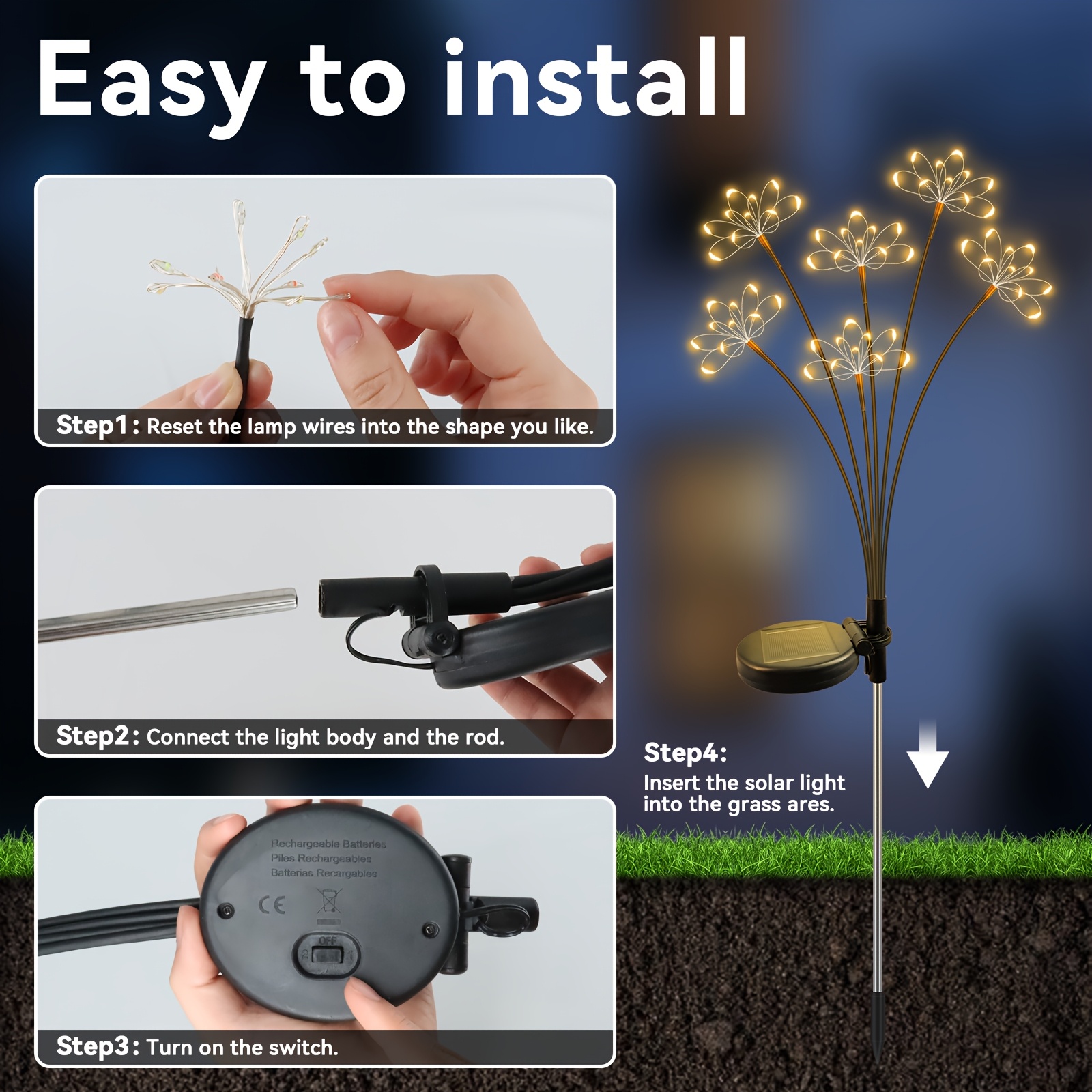 Solar Garden Fairy Light Outdo - Wired Pathway Light 评论和价格