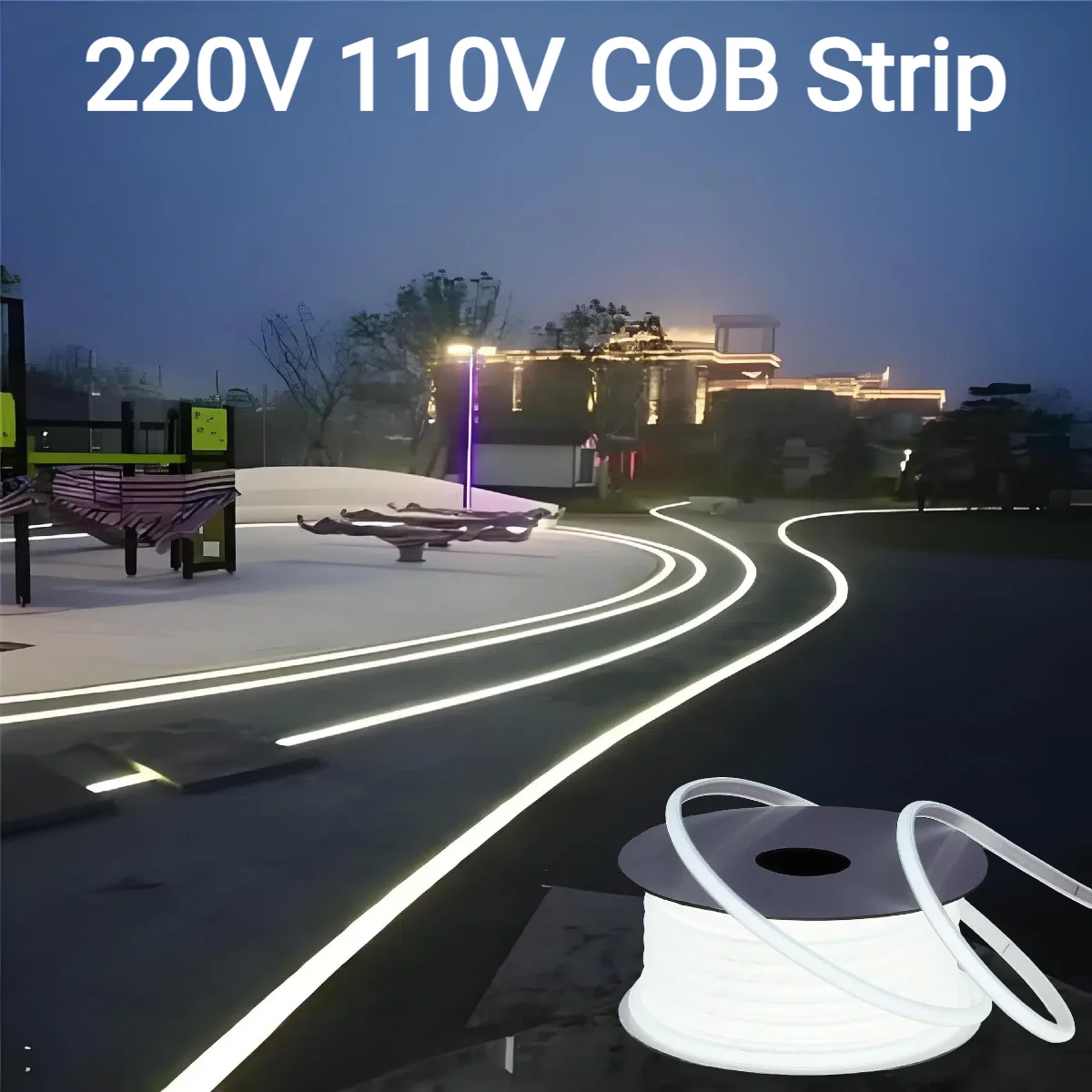 220V 110V Pure Silicone Gel CO - Outdoor Lighting Led Strip 评论和价格