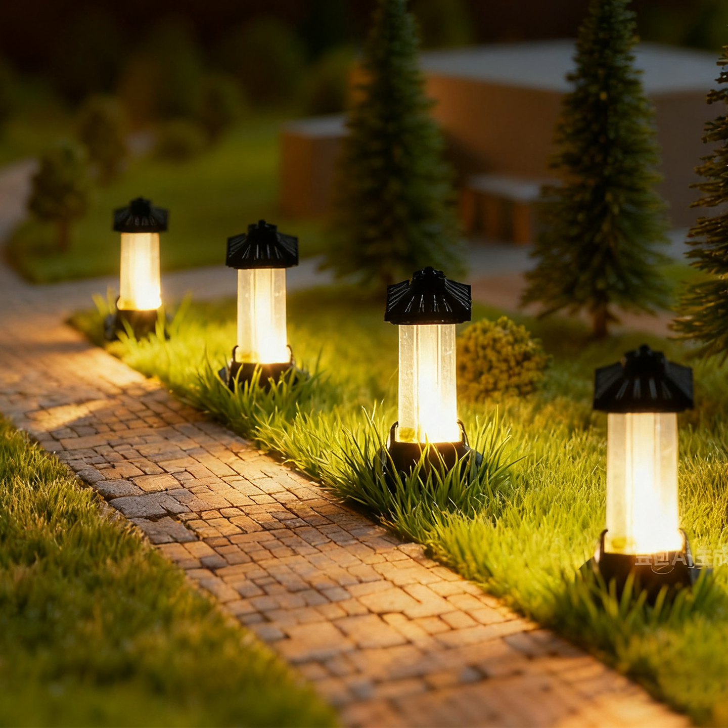6PCS Miniature Grass Lawn Lamp - Landscape Spike Light 评论和价格