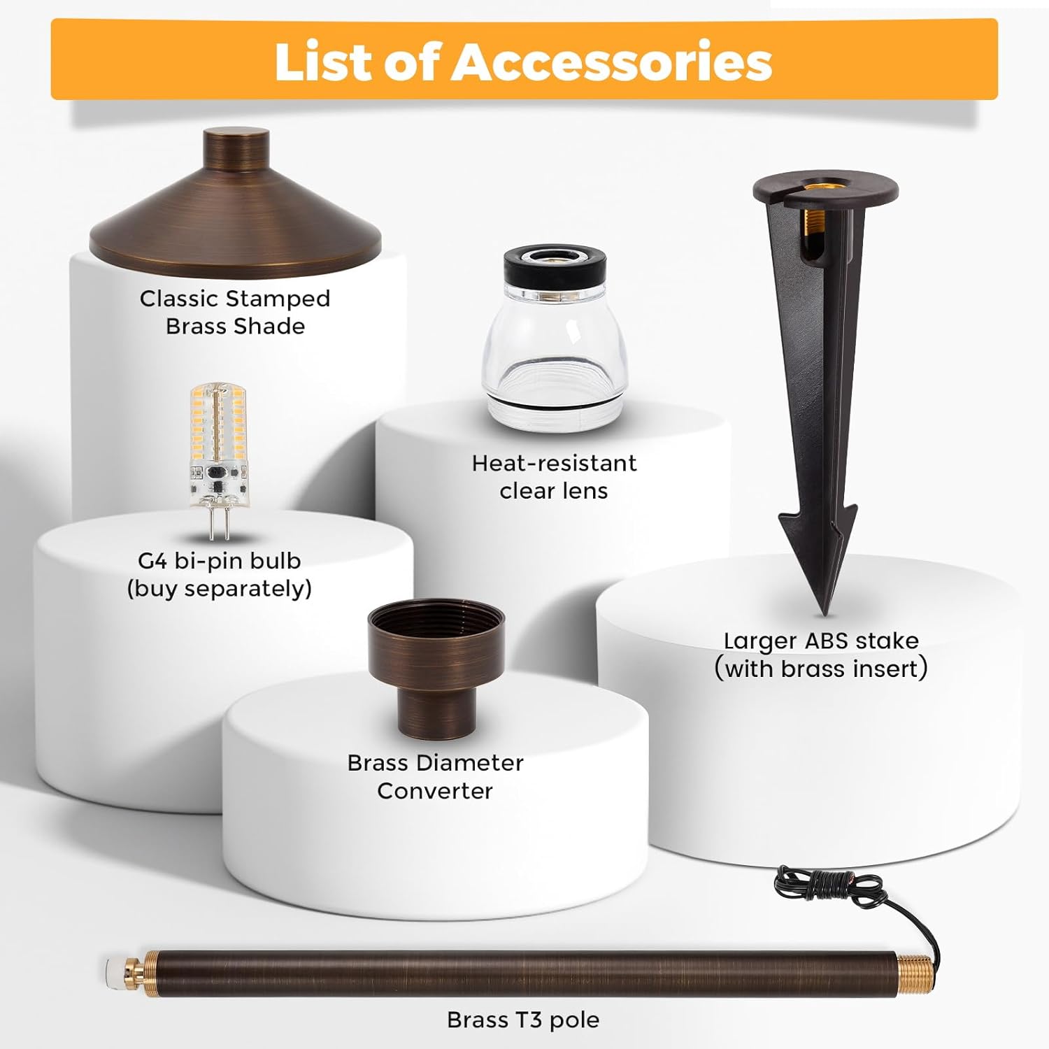4 Pack Solid Brass Low Voltage - Wired Pathway Light 评论和价格