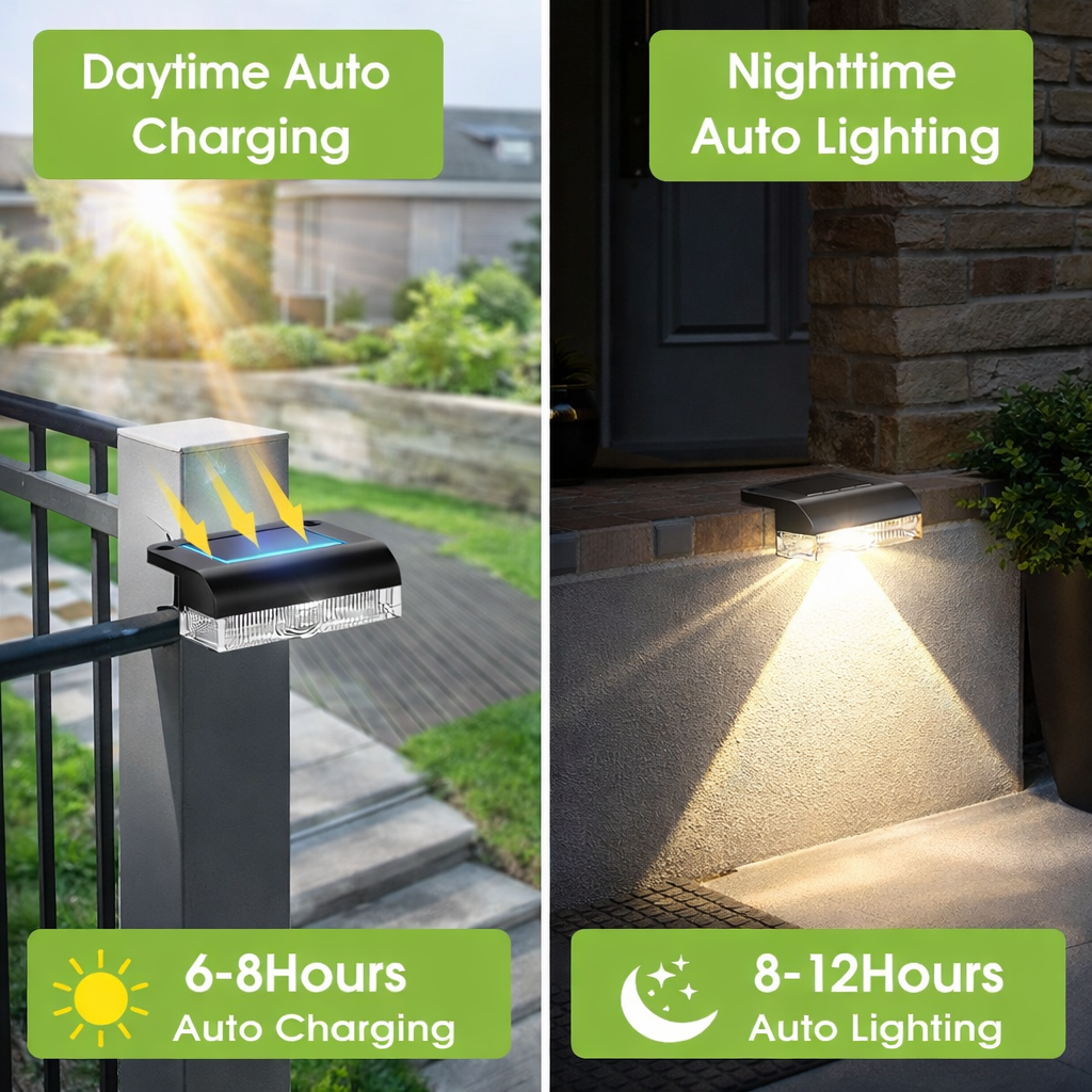 6/14 Pack Outdoor Solar Fence  - Deck Step Light 评论和价格