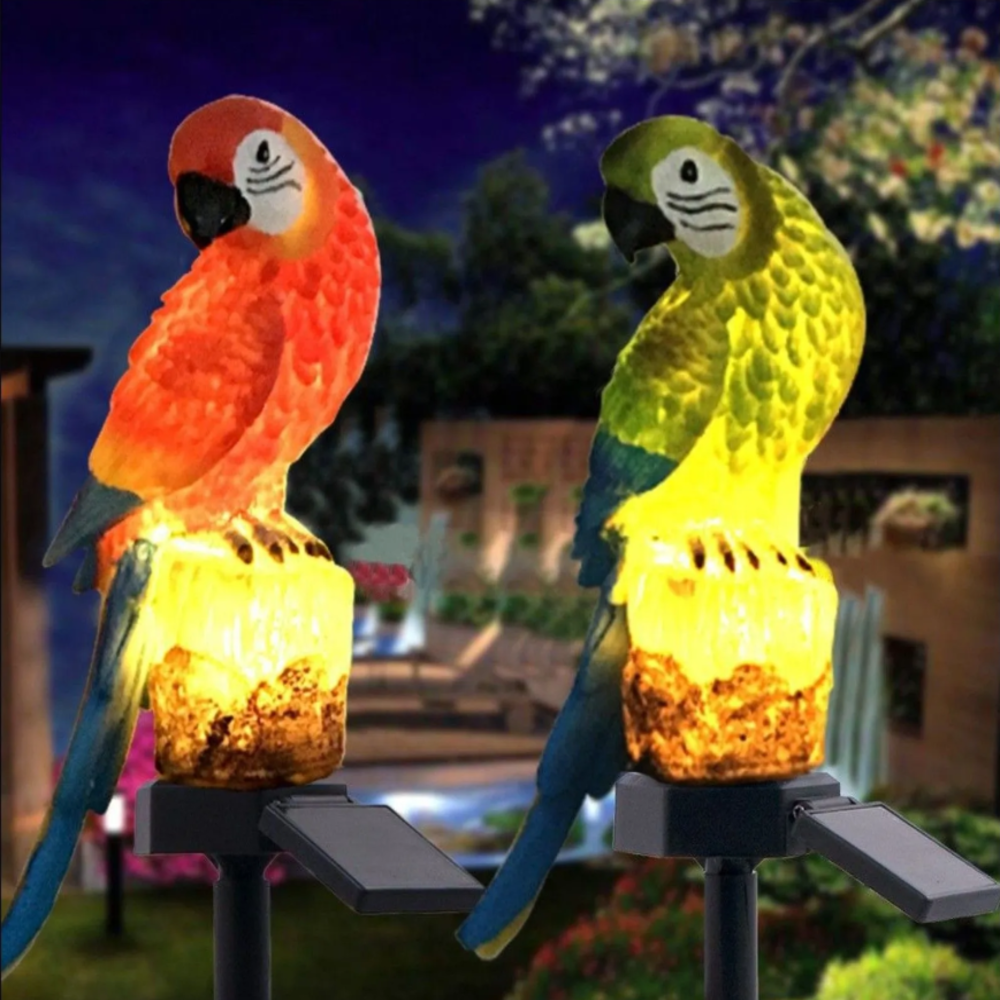 Solar Resin Parrot Decorative  - Landscape Spike Light 评论和价格