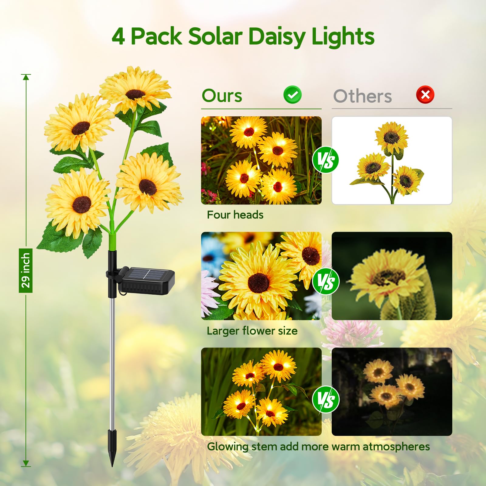 Solar Outdoor Garden Lights, 1 - Outdoor Lighting Yard Decoration 评论和价格