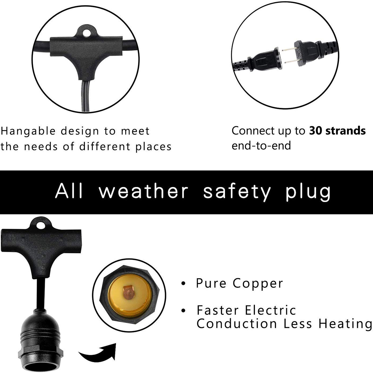 Outdoor String Lights LED S14  - Outdoor Lighting Uk 评论和价格