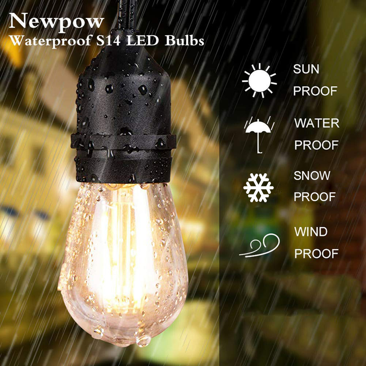 Outdoor String Lights LED S14  - Outdoor Lighting Uk 评论和价格