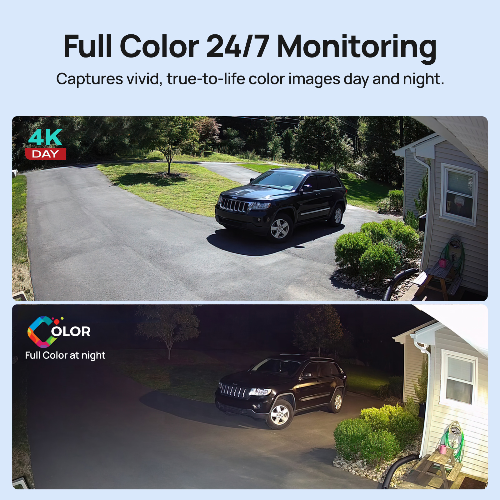 VIKYLIN 5MP Full Color IP Came - Outdoor Lighting Mains Powered 评论和价格
