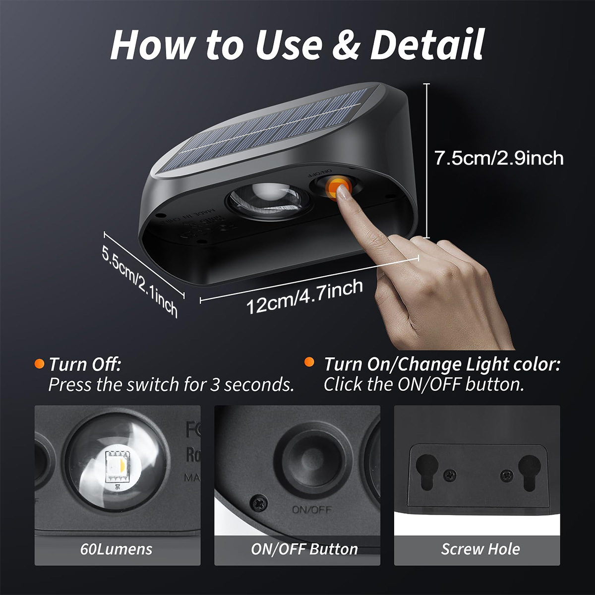 Solar Wall Lamp Solar Fence Li - Deck Step Light 评论和价格