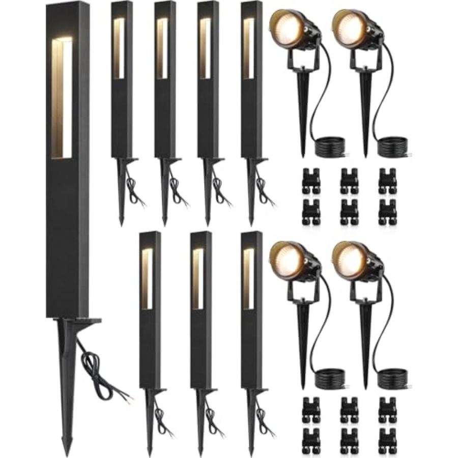 12-Pack Low Voltage Pathway Li - Wired Pathway Light 评论和价格