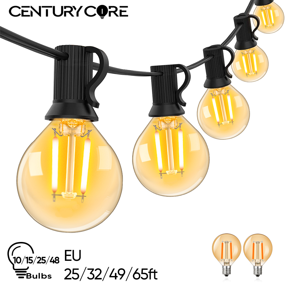 Vintage LED G40 Street Garland - Outdoor Lighting Uk 评论和价格