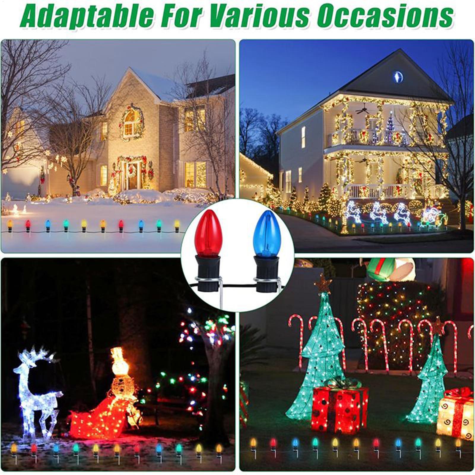 Christmas Light Stakes For Yar - Outdoor Lighting Yard Decoration 评论和价格