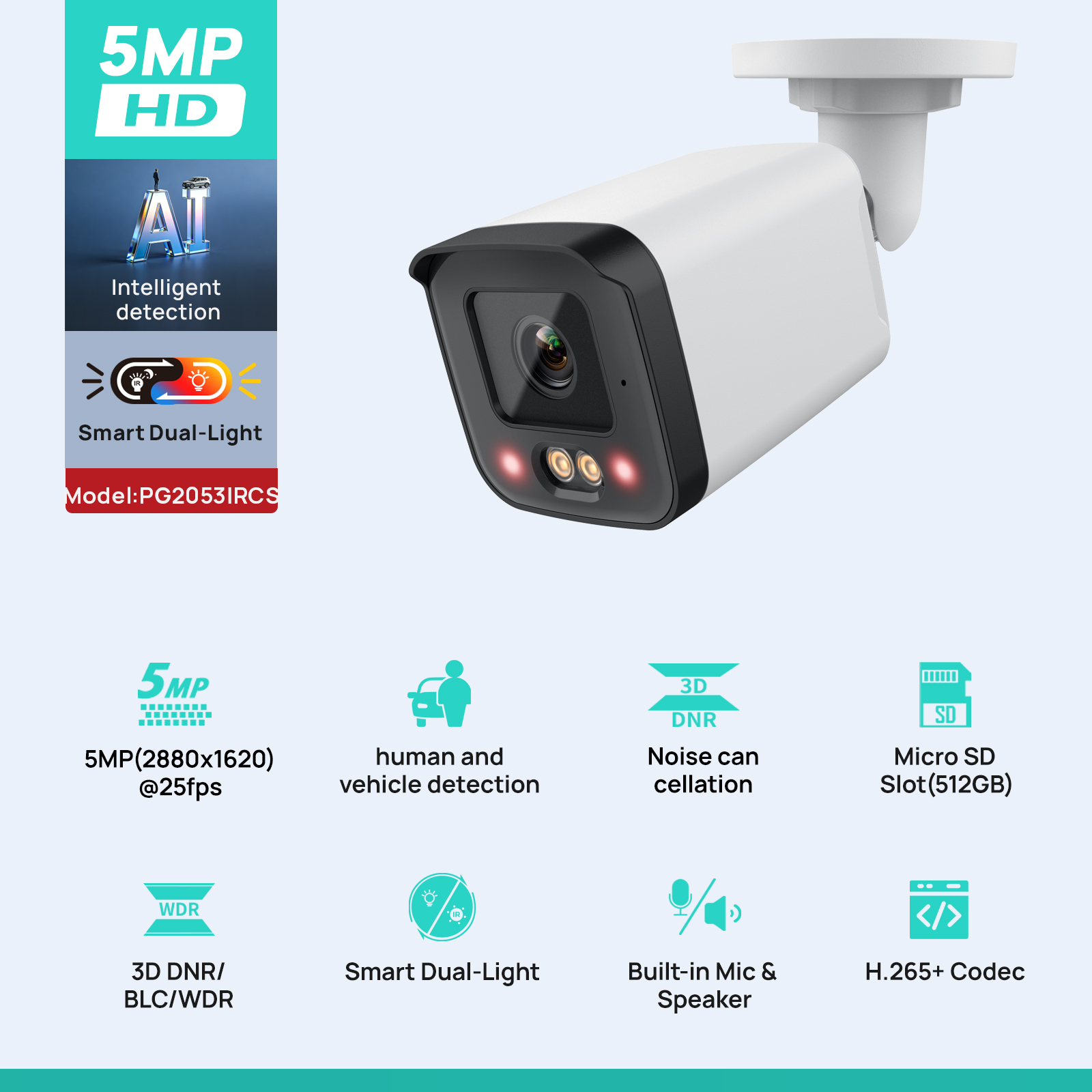 VIKYLIN IP Security Camera 5MP - Outdoor Lighting Mains Powered 评论和价格