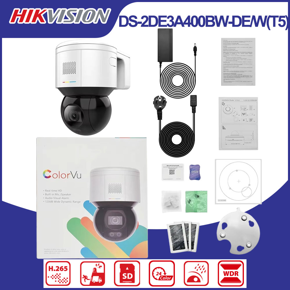 Hikvision DS-2DE3A400BW-DE/W(T - Outdoor Lighting Mains Powered 评论和价格