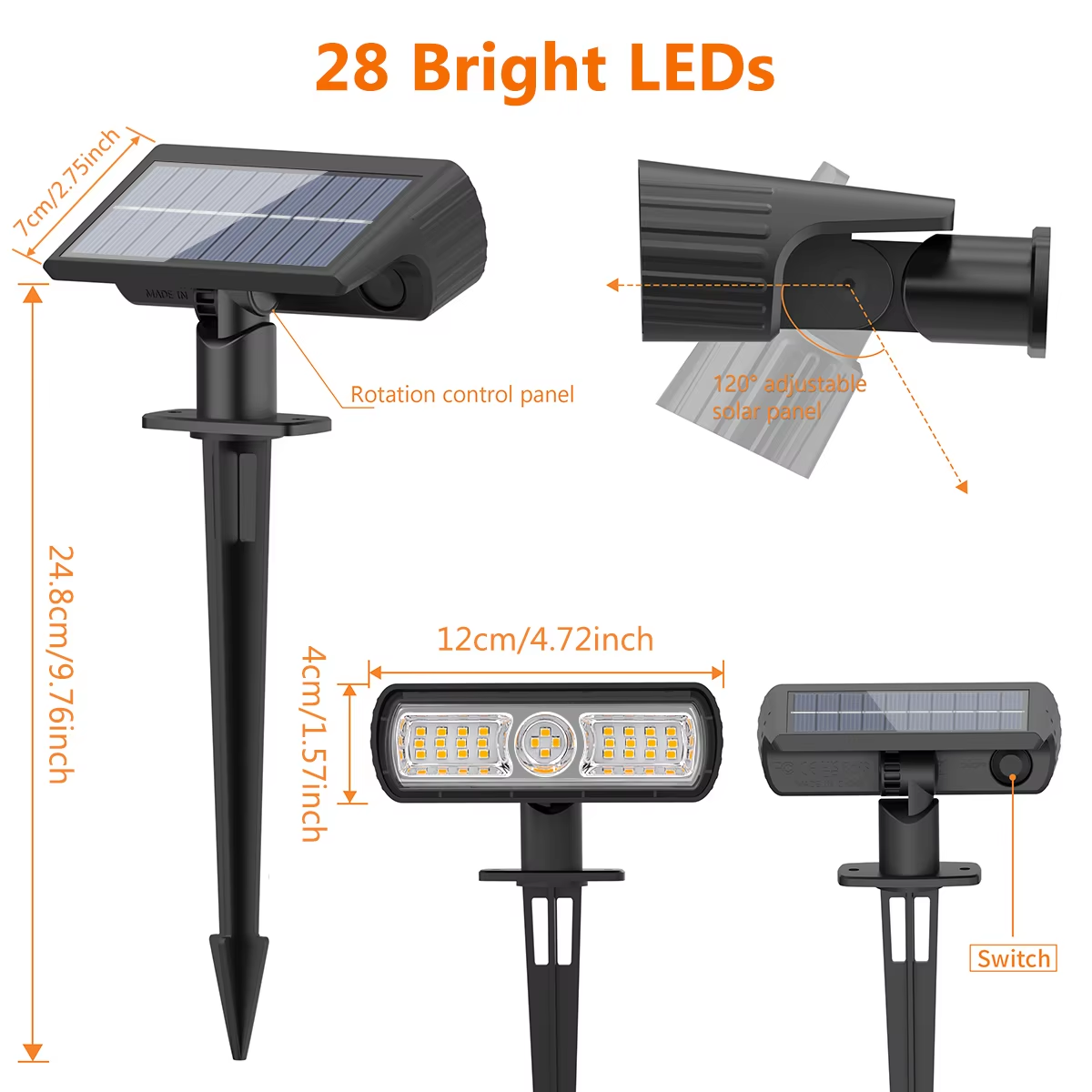 4 Pack Solar Landscape Spot Li - Outdoor Lighting Waterproof 评论和价格