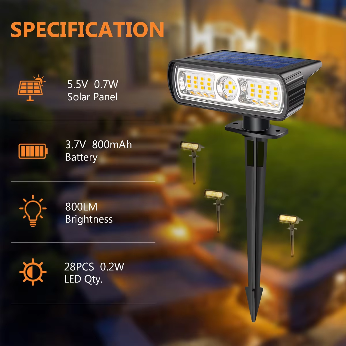 4 Pack Solar Landscape Spot Li - Outdoor Lighting Waterproof 评论和价格
