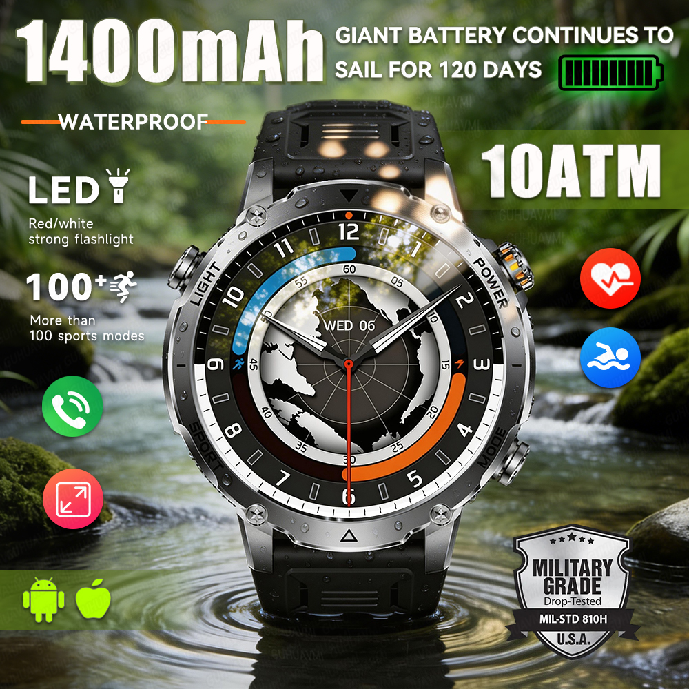 2026 New Military Smart Watch  - Wired Pathway Light 评论和价格
