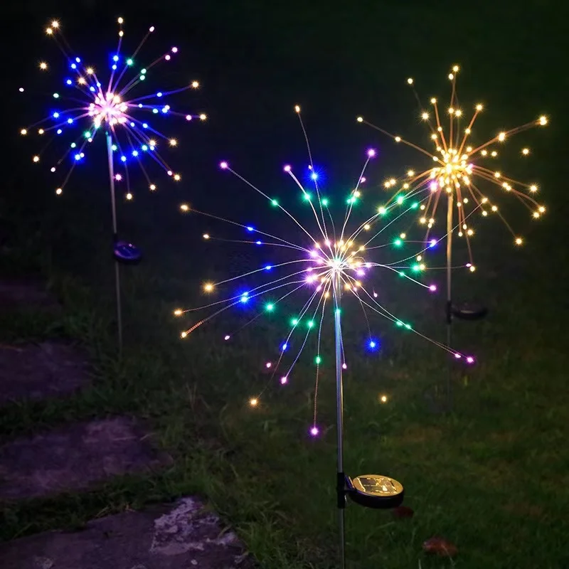 Solar Firework Lamp Copper Wir - Wired Pathway Light 评论和价格
