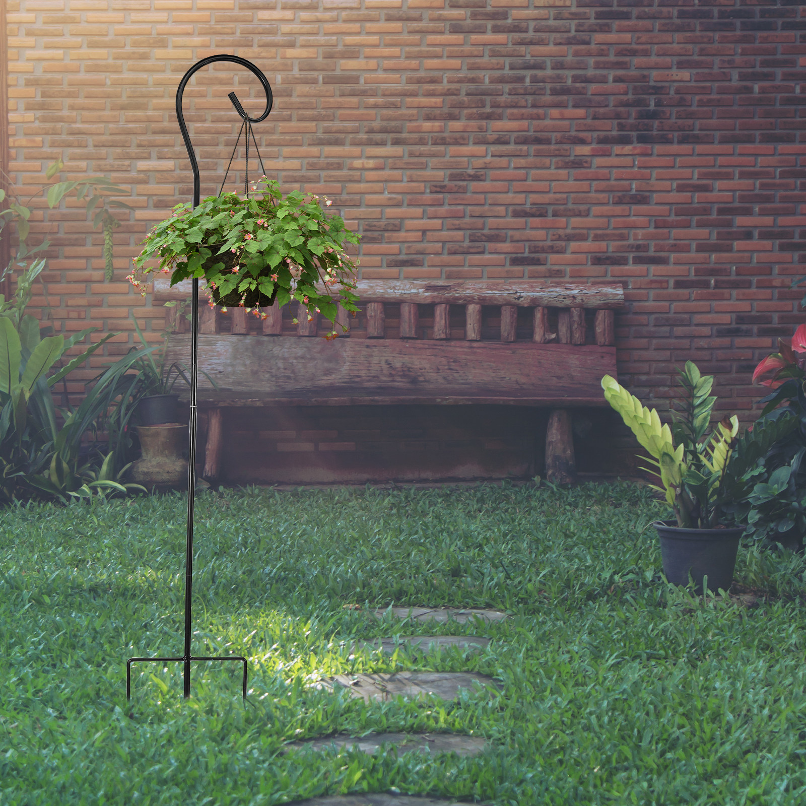 Outdoor Garden Shepherd Hook H - Solar Lantern Hanging 评论和价格