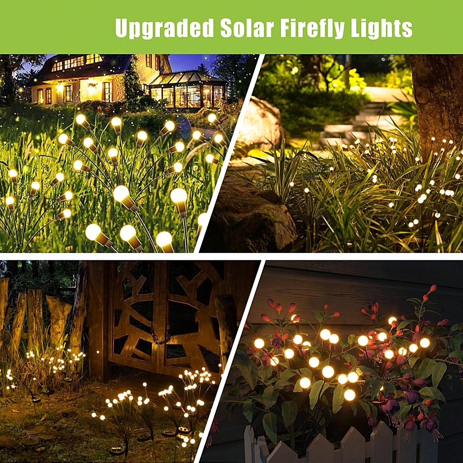 8 LED Swaying Solar Firefly Ga - Wired Pathway Light 评论和价格