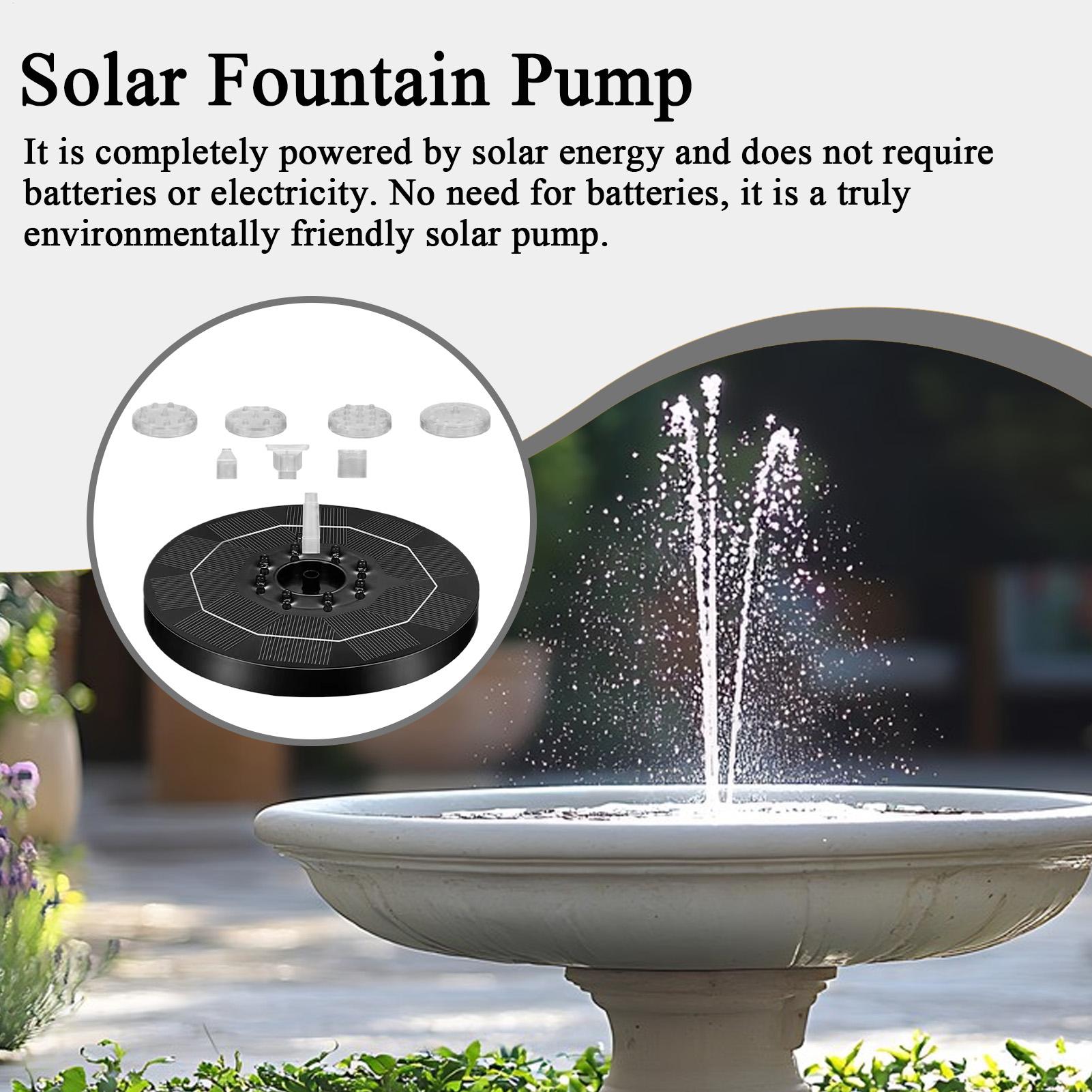 Fountain Pump Solar Adjustable - Outdoor Lighting Yard Decoration 评论和价格