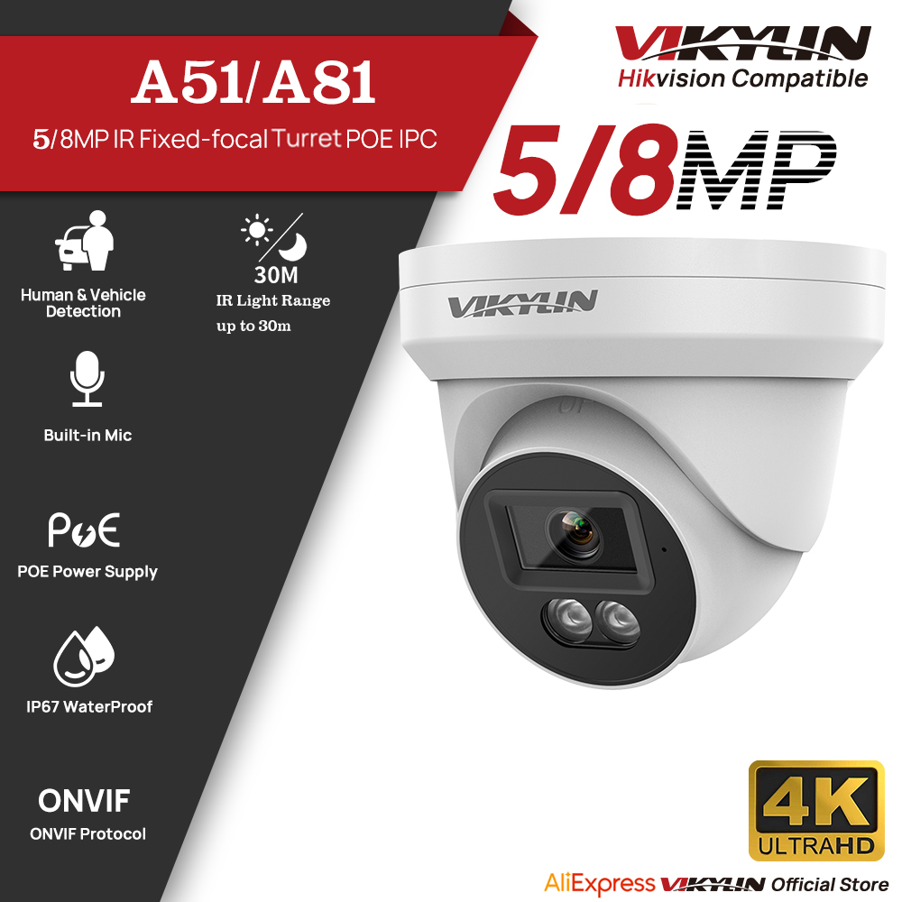VIKYLIN 5/8MP HD IP Security C - Outdoor Lighting Mains Powered 评论和价格