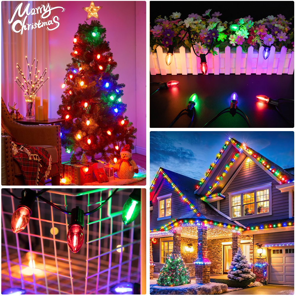 Plastics C7 Street Garland E12 - Outdoor Lighting Uk 评论和价格