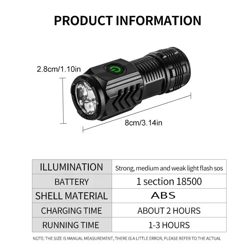 Mini 3LED Flashlight With Pen  - Outdoor Lighting B&Q 评论和价格