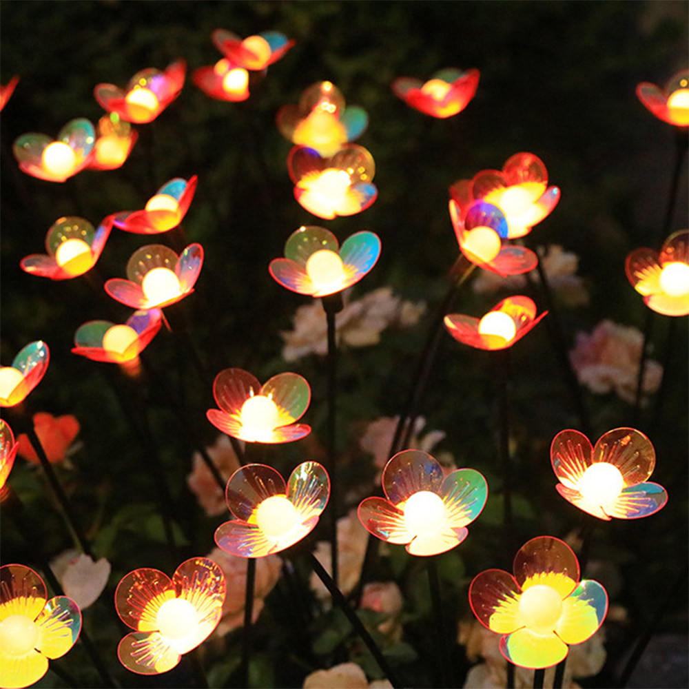 Solar Garden Flower Lights – C - Outdoor Lighting Yard Decoration 评论和价格