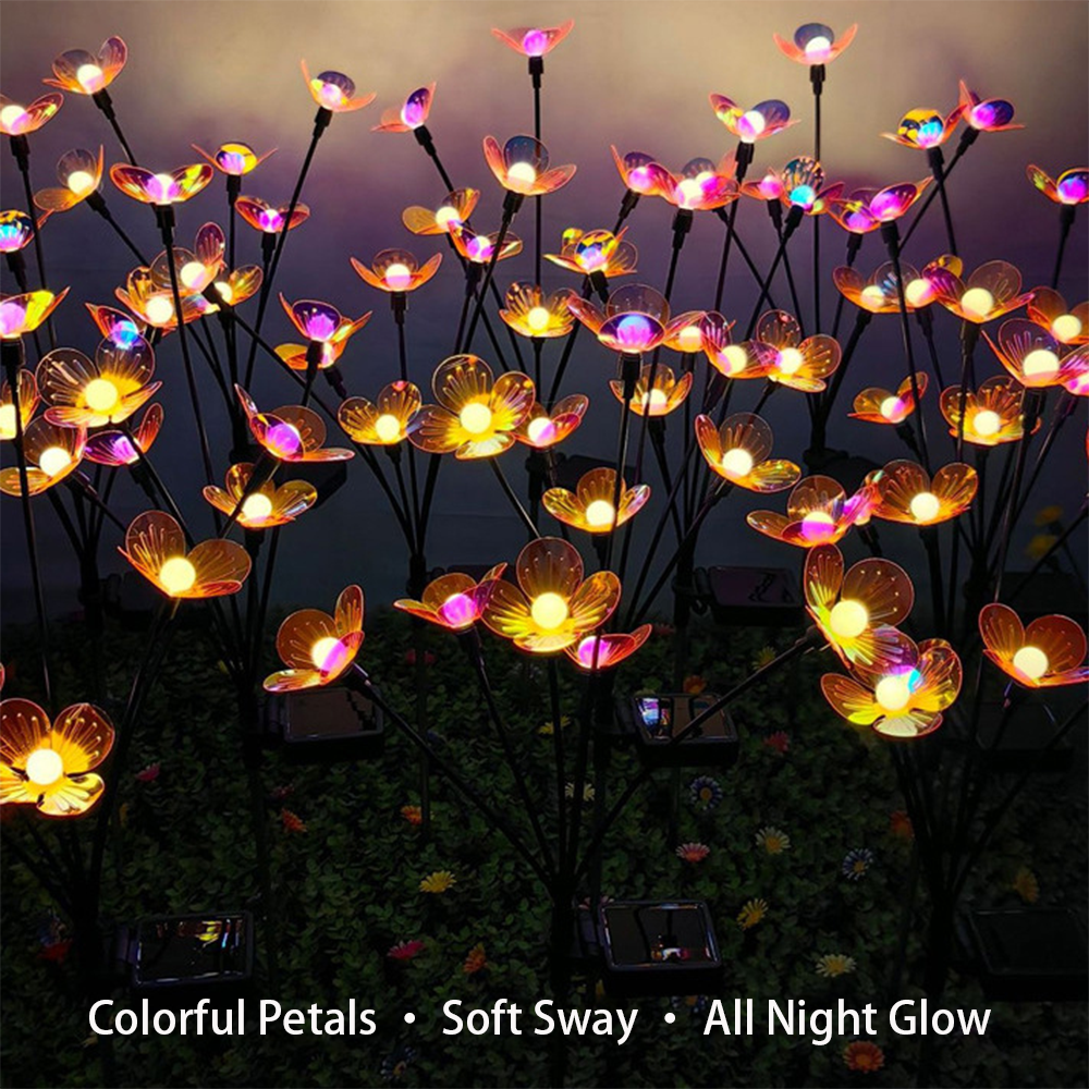 Solar Garden Flower Lights – C - Outdoor Lighting Yard Decoration 评论和价格