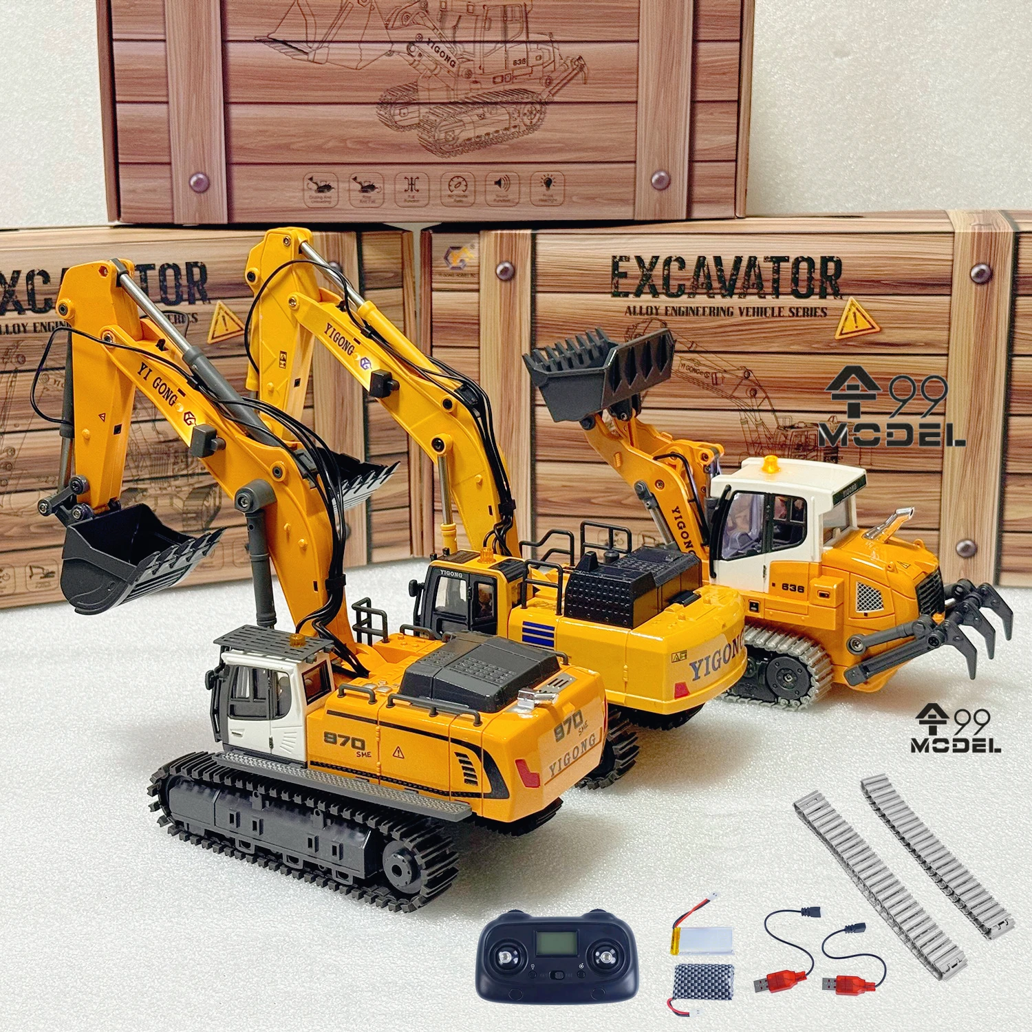1/50 970 520 Mini RC Excavator - Wired Pathway Light 评论和价格