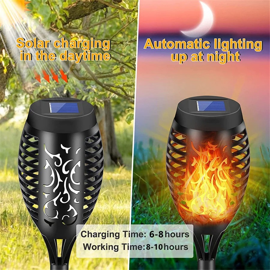 Waterproof Solar Led Flame Tor - Landscape Spike Light 评论和价格