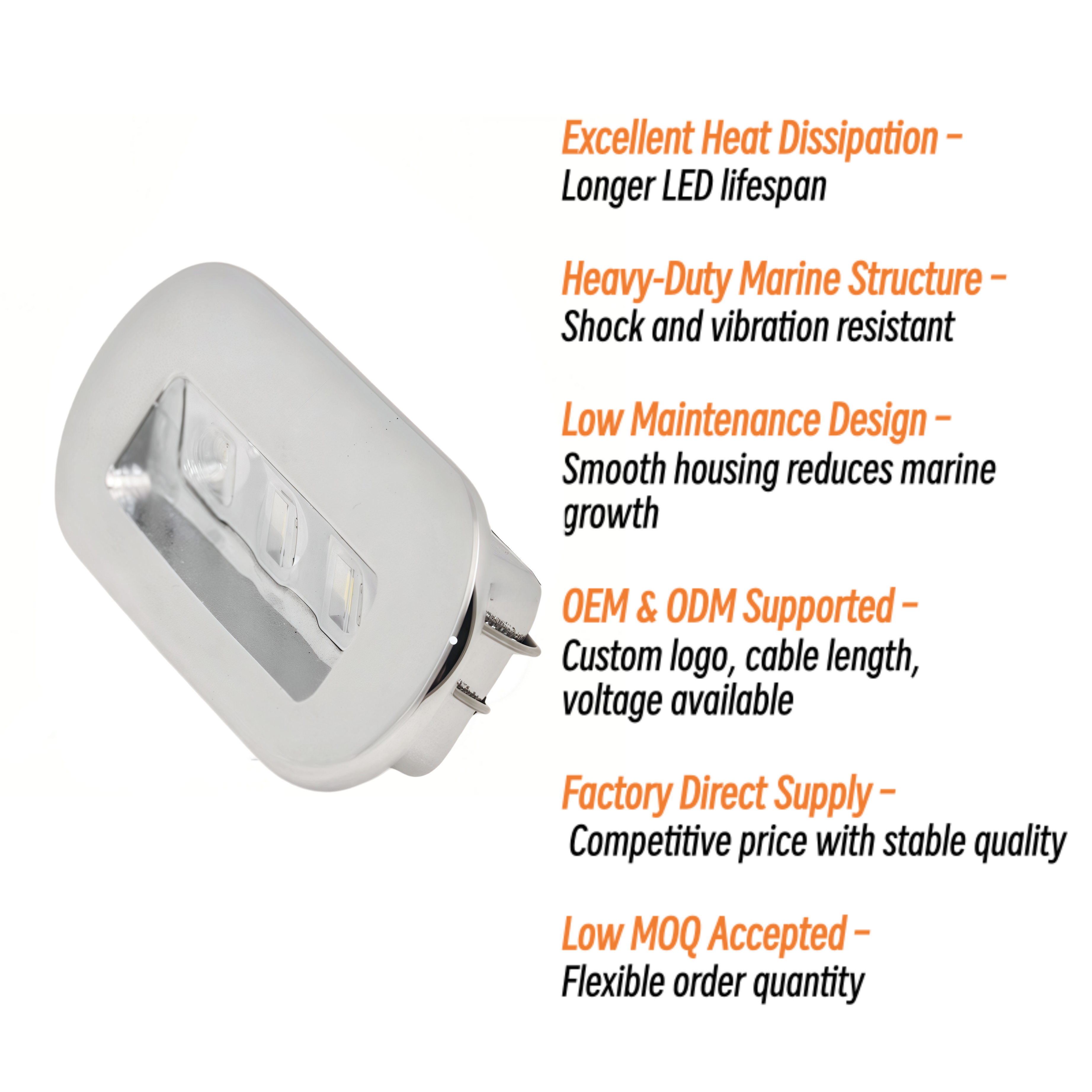 3W LED Courtesy Light 12V 24V  - Deck Step Light 评论和价格