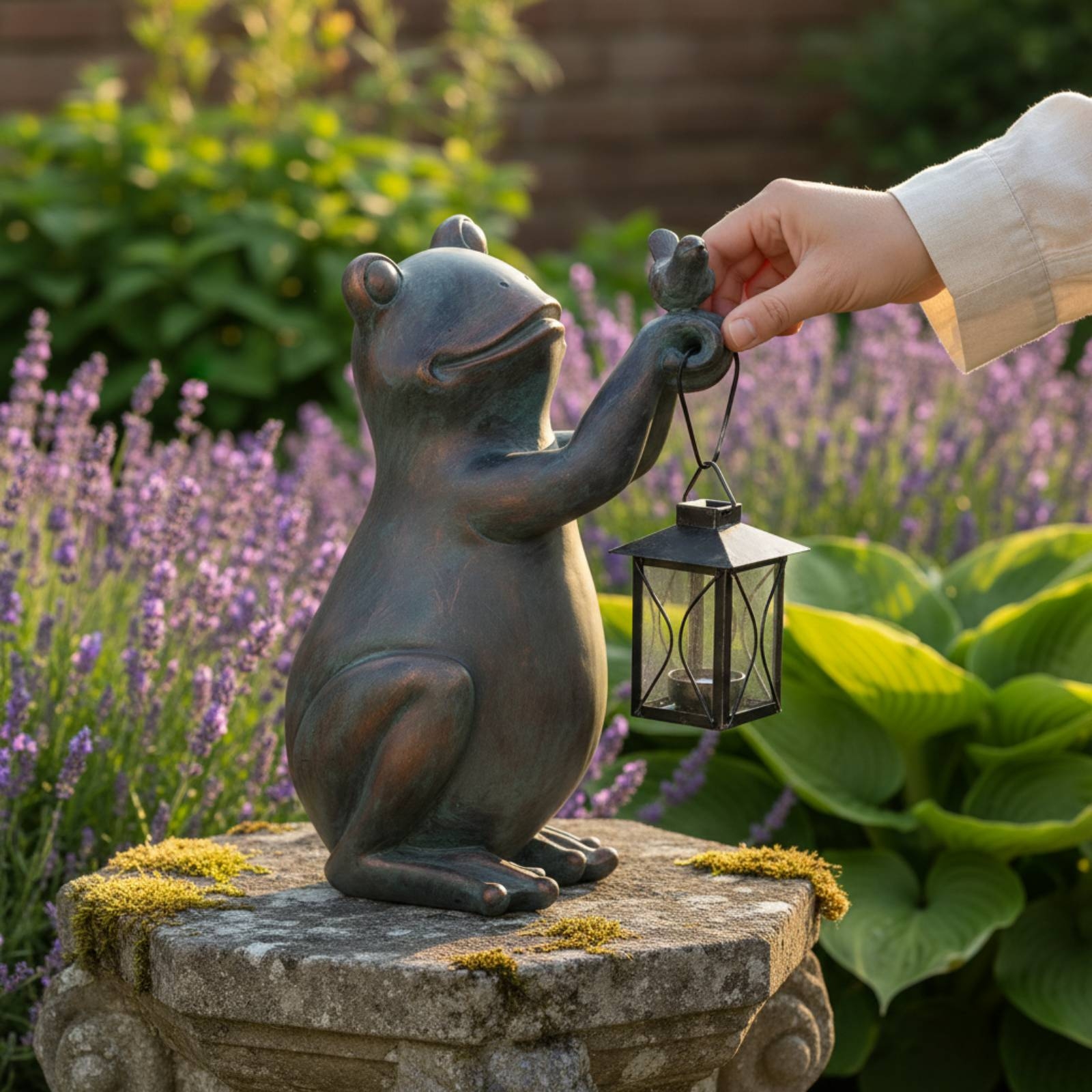 Frog Solar Garden Light Hand-P - Outdoor Lighting Yard Decoration 评论和价格