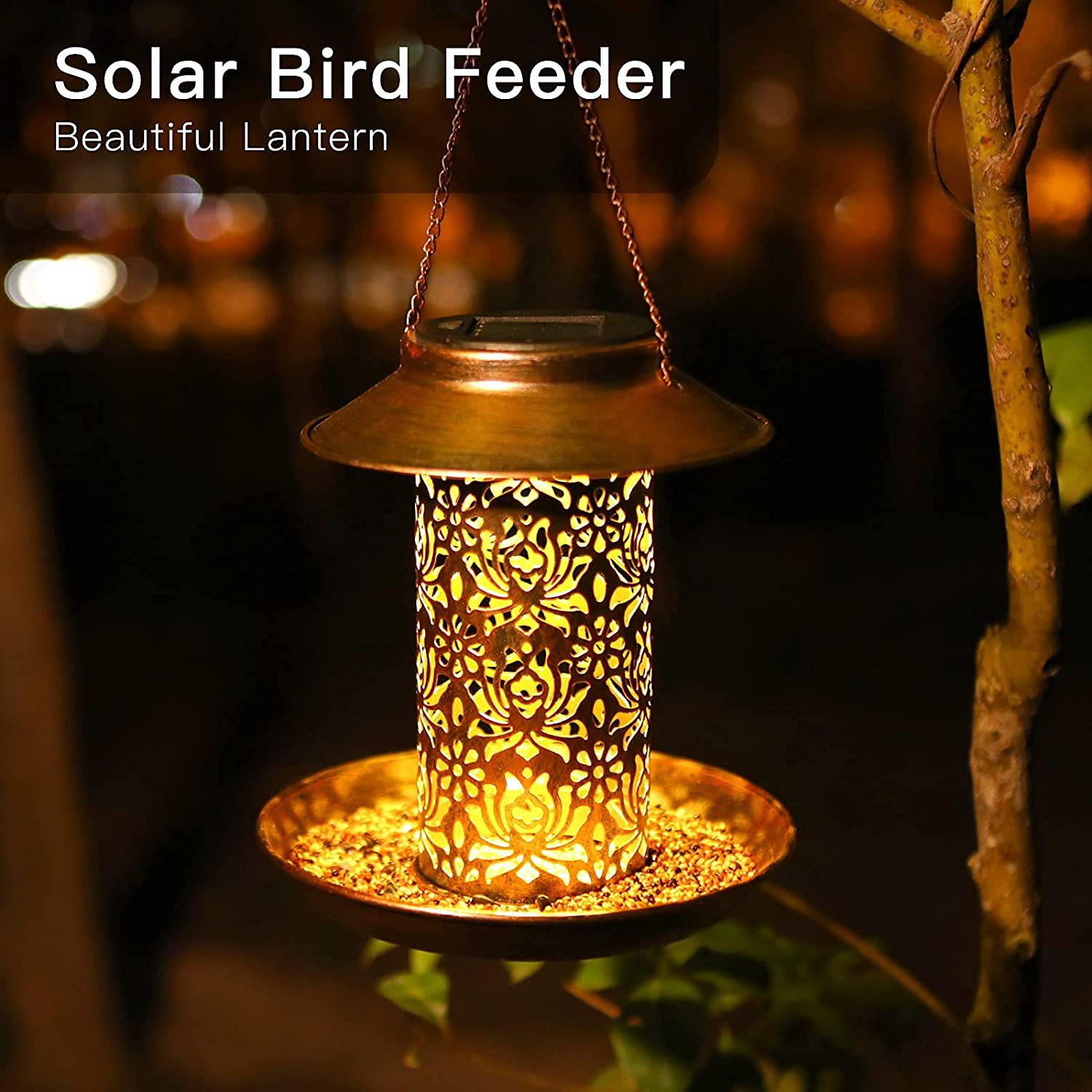 Hanging Bird House Metal Outdo - Outdoor Lighting Ideas For Backyard 评论和价格