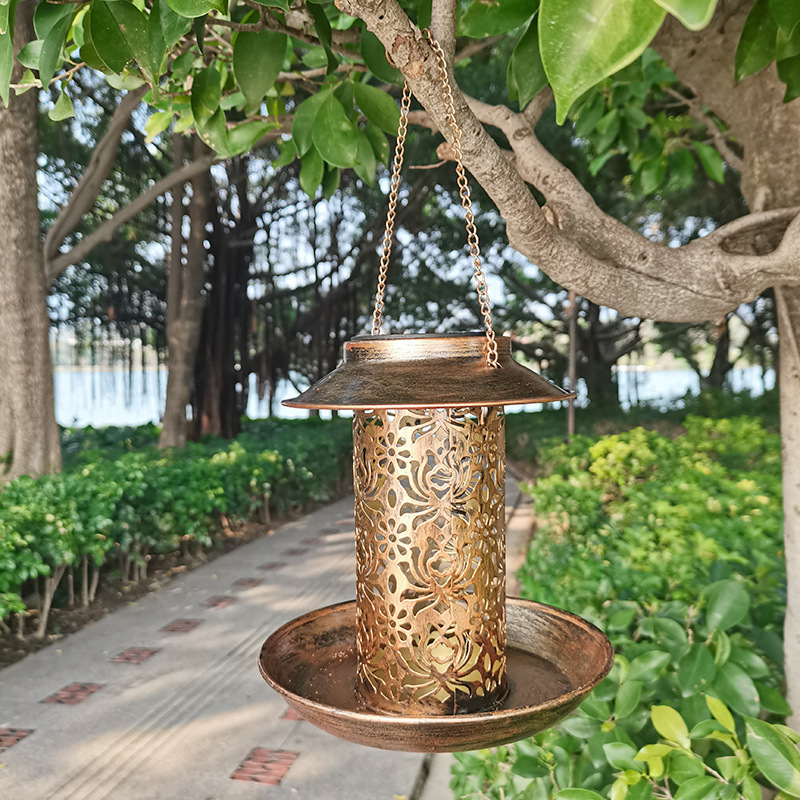 Hanging Bird House Metal Outdo - Outdoor Lighting Ideas For Backyard 评论和价格